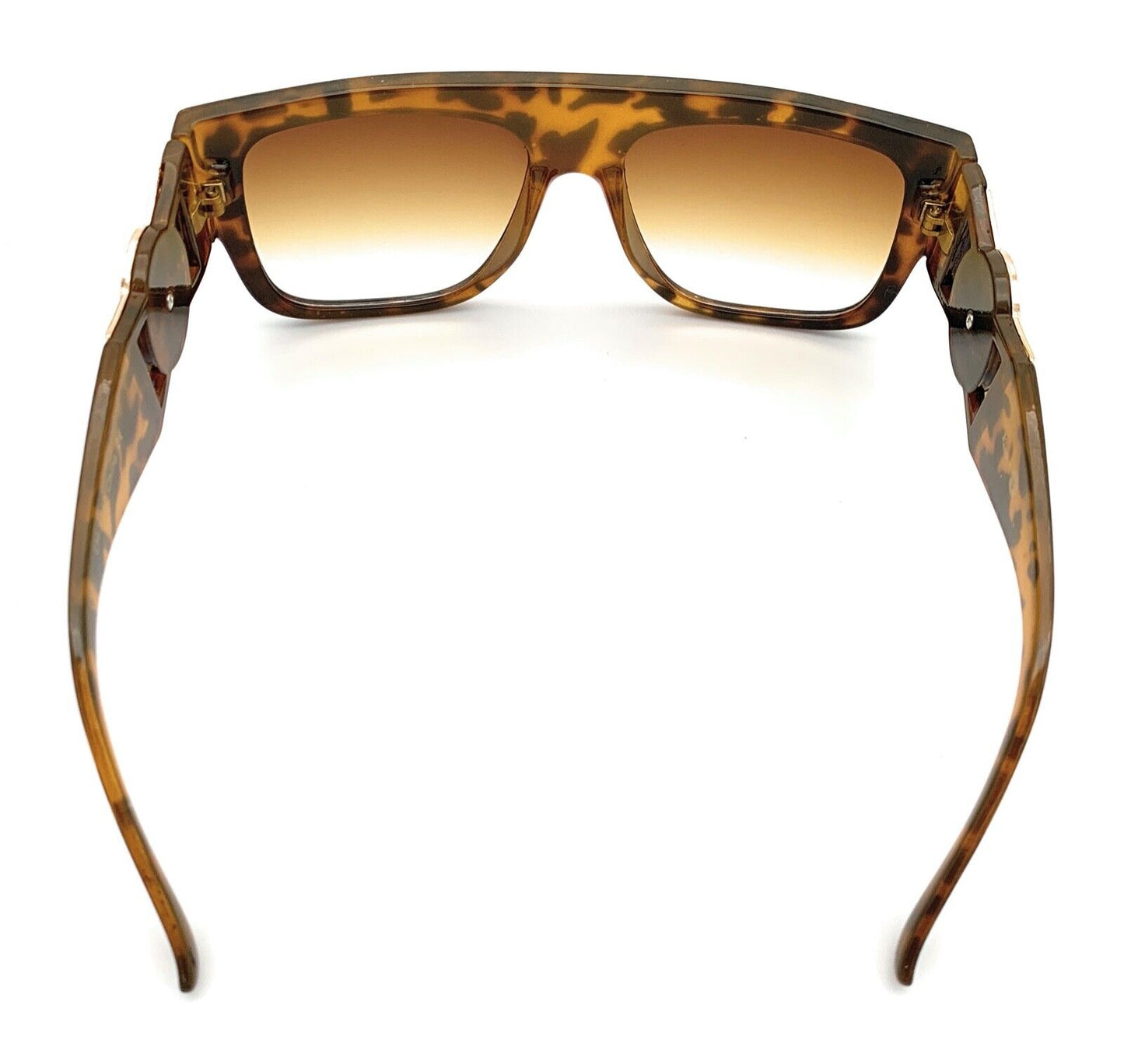 Square Flat Top Crowned Lion Head Medallion Sunglasses Hip Hop Retro Kleo Shades