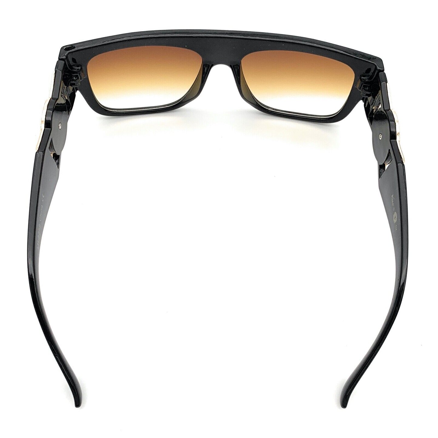 Square Flat Top Crowned Lion Head Medallion Sunglasses Hip Hop Retro Kleo Shades