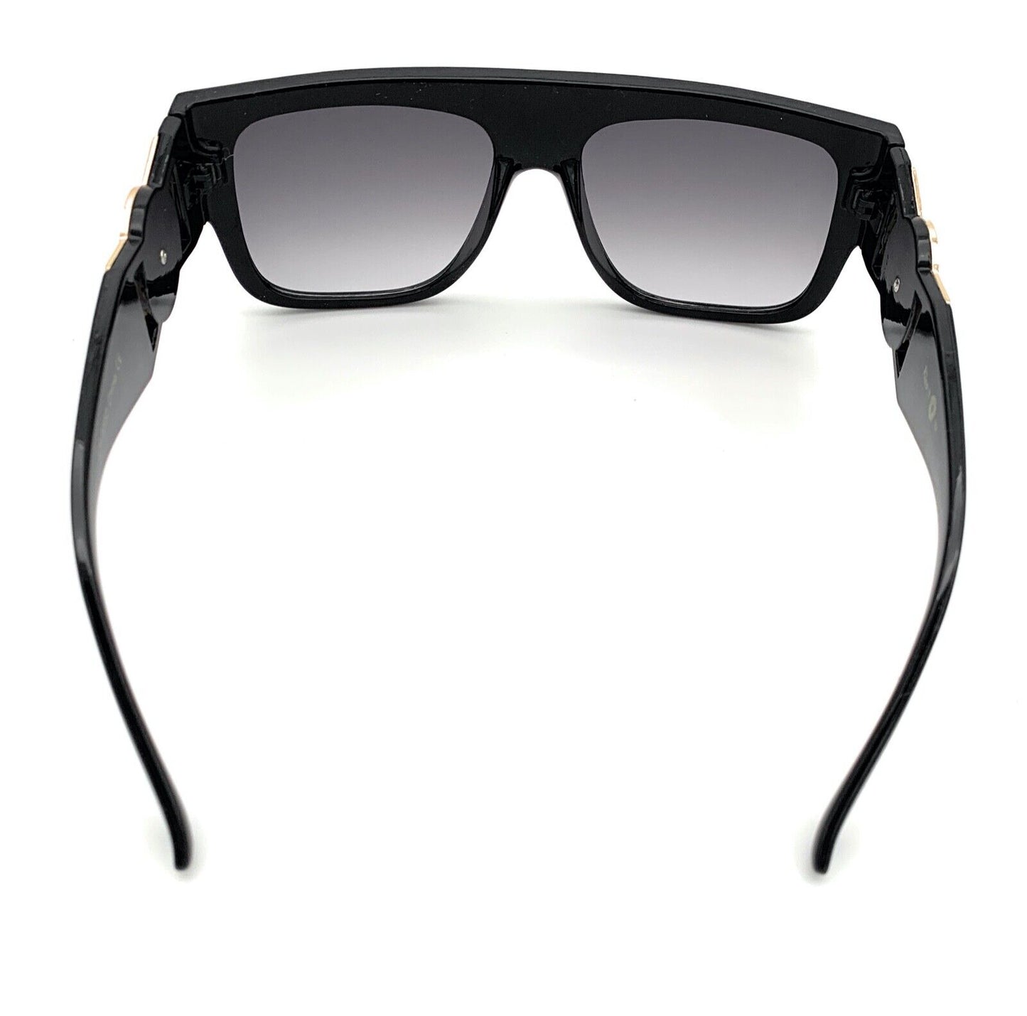 Square Flat Top Crowned Lion Head Medallion Sunglasses Hip Hop Retro Kleo Shades