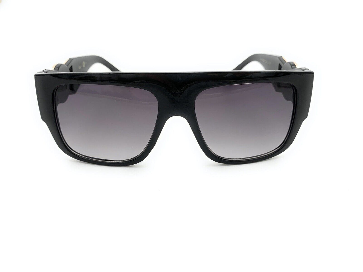 Square Flat Top Crowned Lion Head Medallion Sunglasses Hip Hop Retro Kleo Shades