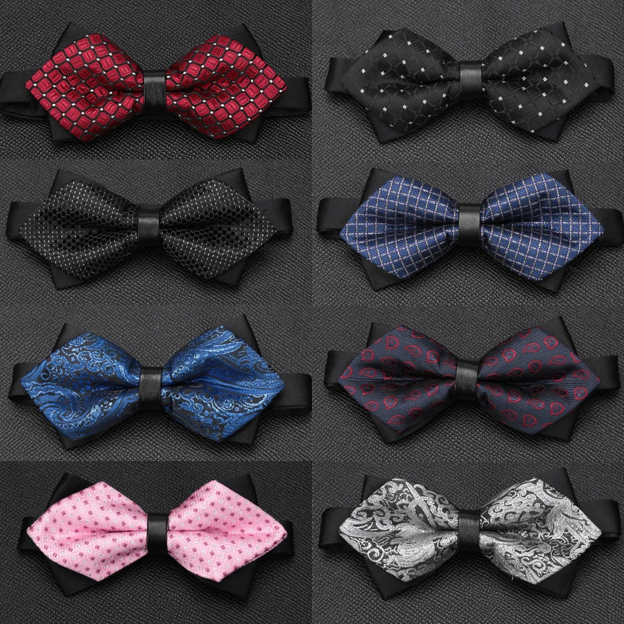 Men Bowtie Newest Butterfly Knot Mens Accessories Luxurious Bow Tie Black Cravat Formal Commercial Suit Wedding Ceremony Ties