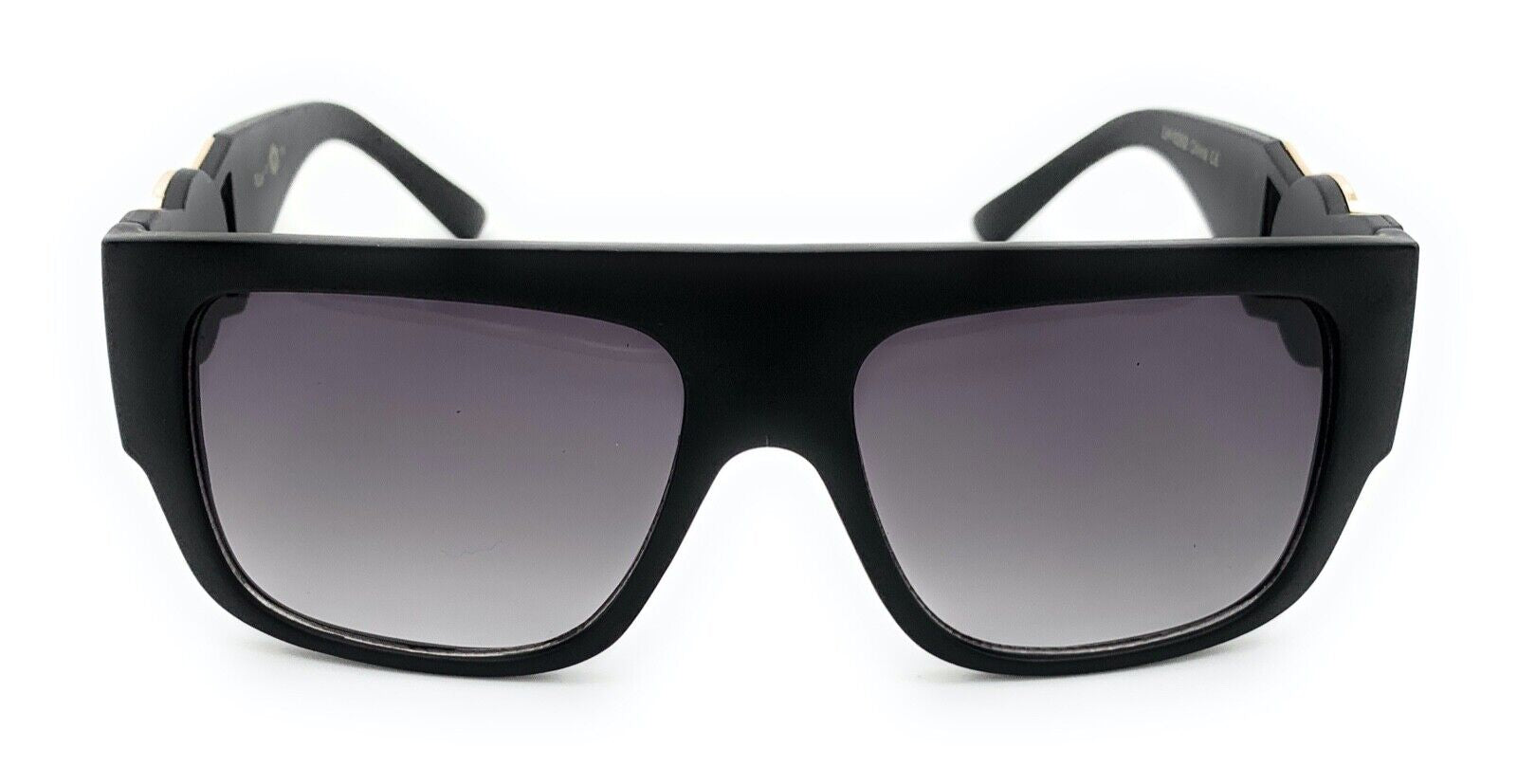 Square Flat Top Crowned Lion Head Medallion Sunglasses Hip Hop Retro Kleo Shades