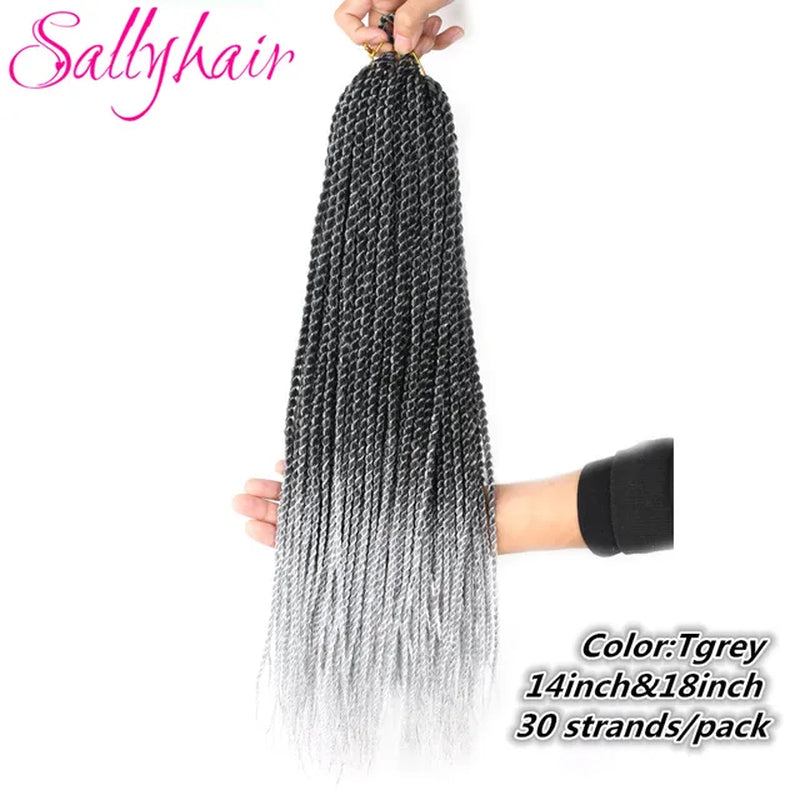 Synthetic Senegalese Twist 30Strands/Pack Thin Senegal Twists Blonde Ombre Crochet Braids Braiding Hair Extension