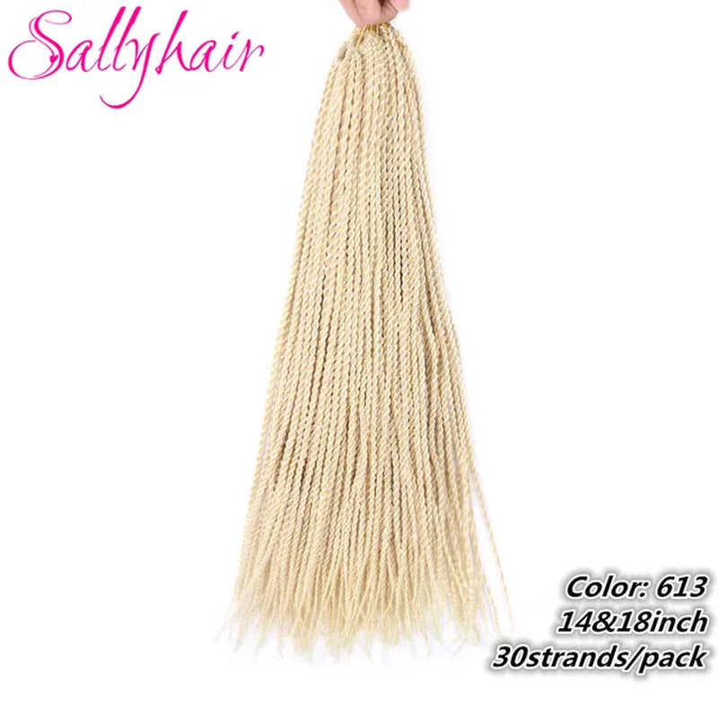 Synthetic Senegalese Twist 30Strands/Pack Thin Senegal Twists Blonde Ombre Crochet Braids Braiding Hair Extension