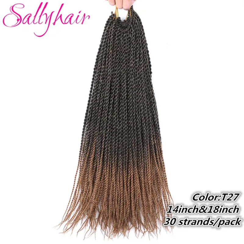 Synthetic Senegalese Twist 30Strands/Pack Thin Senegal Twists Blonde Ombre Crochet Braids Braiding Hair Extension