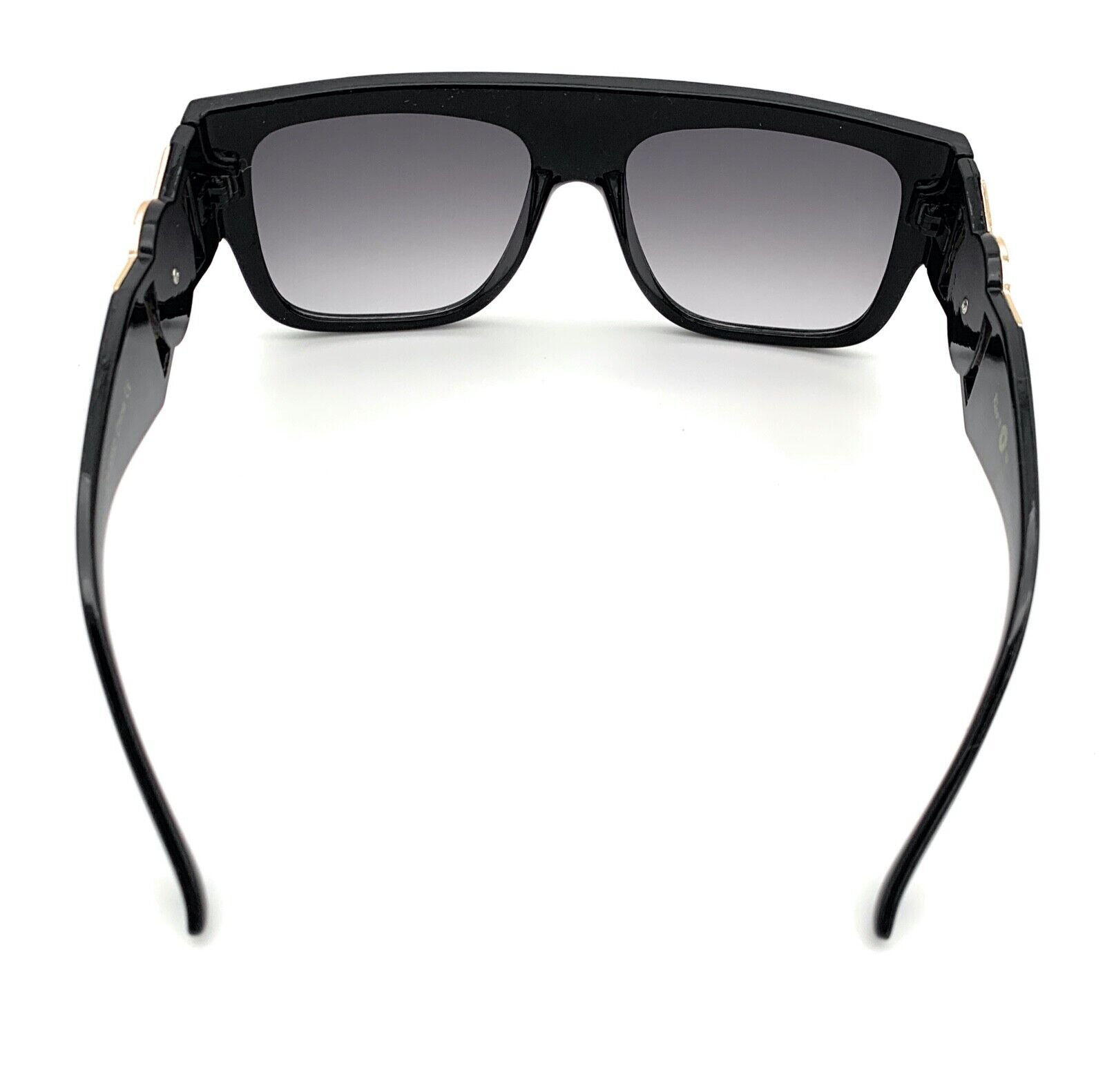 Square Flat Top Crowned Lion Head Medallion Sunglasses Hip Hop Retro Kleo Shades