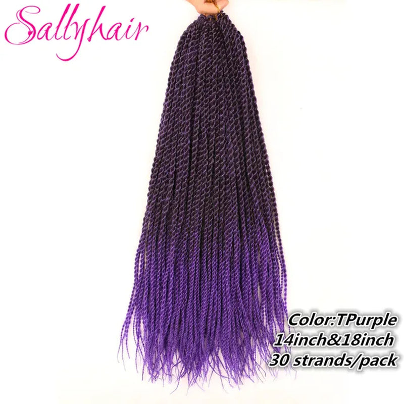 Synthetic Senegalese Twist 30Strands/Pack Thin Senegal Twists Blonde Ombre Crochet Braids Braiding Hair Extension