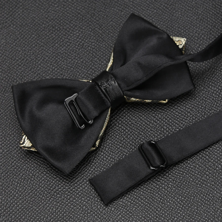 Men Bowtie Newest Butterfly Knot Mens Accessories Luxurious Bow Tie Black Cravat Formal Commercial Suit Wedding Ceremony Ties